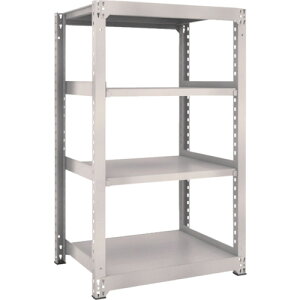 【あす楽対応・送料無料】TRUSCO M3型中量棚 900X721XH1500 4段 単体 ネオグレー