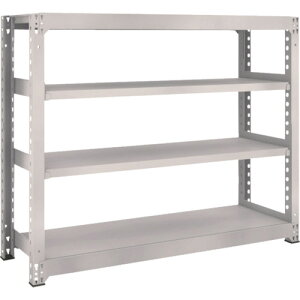 【あす楽対応・送料無料】TRUSCO M5型中量棚 1500X471XH1200 4段 単体 ネオグレー