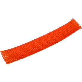【あす楽対応・送料無料】TRUSCO　カラー編組チューブ　自然折径9mm　長さ10m　1巻　橙