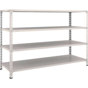 【あす楽対応・送料無料】TRUSCO 軽量棚開放型 W1800XD600XH1200 4段 ネオグレー