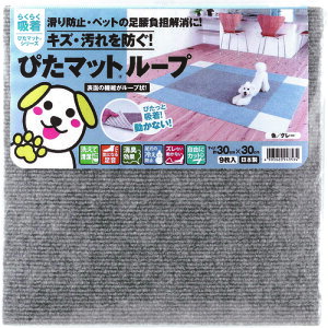���^�i�x�@�z���҂��}�b�g�@���[�v�@30cm×30cm�@�O���[�i9�����j�@(KPL-3005)