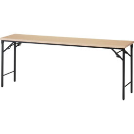 TRUSCO　折りたたみ会議テーブル　900X450XH700　棚板なし　ナチュラル