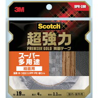 3M　スコッチ　超強力両面テープ　プレミアゴールド　スーパー多用途　粗面用　19mm×4m