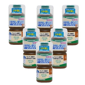 和信ペイント 水性ウレタンニス つや消しけやき 300ml 6缶セット