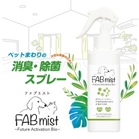 【2本セット】除菌 消臭 スプレー ビッグバイオ FABミスト ペット用 300mL 2本セット アルコールフリー 植物由来成分100％ 香料不使用 有機酸オリゴマー 安心 安全 食品素材 使用 ネコ イヌ 愛犬 愛猫 部屋 トイレ ベッド ケージ ウェア BIGBIO BUDDYPET