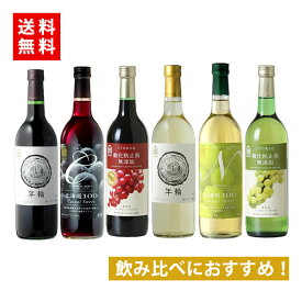 はこだてわいん飲み比べ6本セット北海道 函館 ワイン セット 送料無料　お祝い　ギフト　プレゼント　赤白　お中元