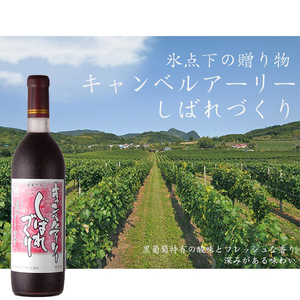 キャンベルアーリーしばれづくりはこだてわいん（北海道 函館ワイン）甘口　赤ワイン　コンクール受賞日本ワイン贈答　プレゼント | はこだてわいん葡萄館