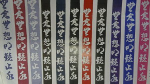 【期間限定★エントリーで全品ポイント5倍】剣道 竹刀袋 帆布白文字染抜略式 3本入れ 「無念無想明鏡止水」 裏付 白/ワイン/グレー/茶/紺/黒/赤/緑/紫/ブルー/ピンク 送料無料(沖縄除く)