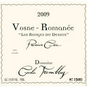 h[k ZV guC H[k }l v~G N  [W f hV 2008 750ml  tX uS[j Cecil Tremblay Vosne Romanee 1er Cru les Rouges Dessus