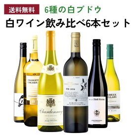 【スーパーセール10％OFF】【6種の白ブドウ】白ワイン飲み比べ6本セット シャルドネ/ソーヴィニヨンブラン/リースリング/シュナン ブラン/グリューナーフェルトリナー/甲州 ソムリエ試験