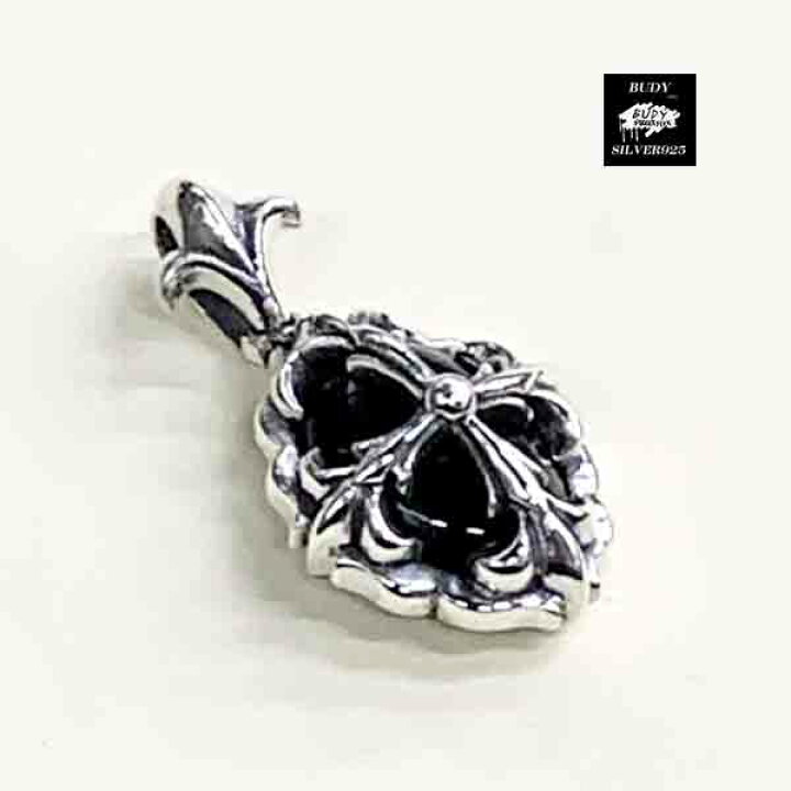 楽天市場】バディシルバーアクセサリー シルバー925 クロス オニキス 