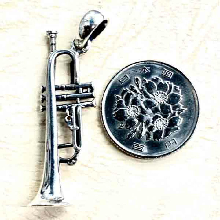 楽天市場】シルバー925トランペットペンダント 楽器 音楽 ネックレス 