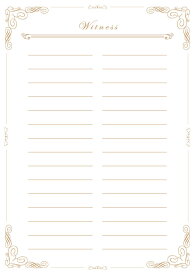 結婚証明書用追加用紙 MUGHETTO【ムゲット】オリジナルケース専用