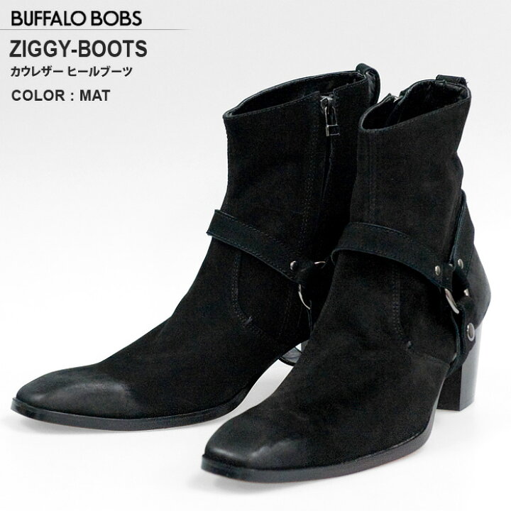 楽天市場】ZIGGY-SMOOTH カウレザー ベルトヒールブーツ BUFFALO BOBS  