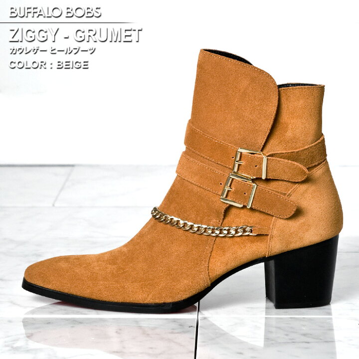 楽天市場】ZIGGY-GRUMET(ジギー-グルメ)カウレザー ヒールブーツ  