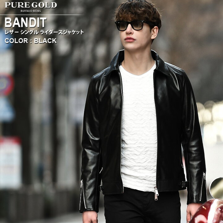 楽天市場】BANDIT(バンディット)レザー シングル ライダースジャケット 