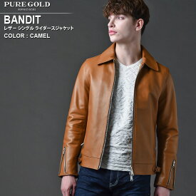 BANDIT(バンディット)レザー シングル ライダースジャケット PUREGOLD BUFFALO BOBS バッファローボブズ バッファローボブス