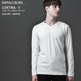 【1/19(金)～最終値下げ】CORTINA-V(コルティナ-V)ベロア テレコ Vネック 長袖 Tシャツ BUFFALO BOBS バッファローボブズ