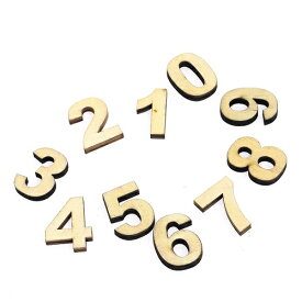 【送料無料】森の紙 天然木 ウッド 切り文字 数字 0～9 2個セット おしゃれ プチギフト プレゼント 木製品 インテリア DIY リッチボーイ