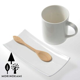 森の紙 木 ナチュラルウッド スプーン リーフ柄 デザート 茶器 お菓子 ティータイム
