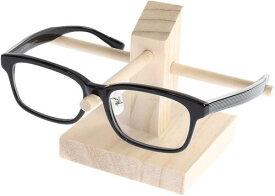 【送料無料】森の紙 メガネスタンド 木製 1本用 天然木 無垢材 ベージュ メガネクロス1枚付 デスクトップ めがね 収納 プチギフト プレゼント 木製品 デスク整理