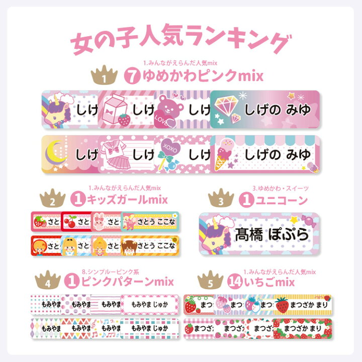 楽天市場 名前シール 耐水 お名前シール デザイン330種類 最大640枚 入園 入学 おなまえシール イラスト シンプル キャラクター 食洗機 電子レンジok 安い ひらがな カタカナ 漢字 英字 英語 ネームシール 幼稚園 保育所 入学準備 送料無料 はんこ奉行