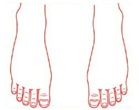 【割引クーポン有】 シャチハタ 医療用人体図　「足の甲」　角型印4050号（40x50mm）病院 医院 整骨院 ゴム印 スタンプ