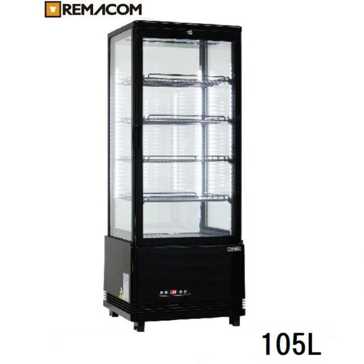 楽天市場】4面ガラス ドリンク冷蔵ショーケース 105L[R4G-105SLB  
