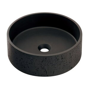 【#CR-0084-D】 カクダイ 丸型洗面器//コンクリブラック
