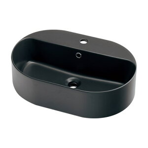カクダイ 【#LY-493236-D】 丸型洗面器//マットブラック