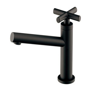 カクダイ【716-216-D】立水栓//マットブラック 黒色 90度開閉ハンドル