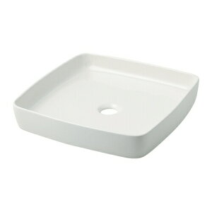 【493-229-W】 カクダイ 角型手洗器//ホワイト