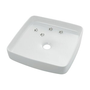 【493-230-W】 カクダイ 角型手洗器//ホワイト