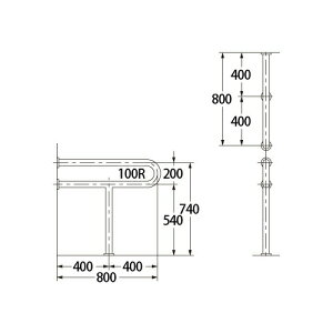 カクダイ 洗面器用 手すり 2477-34【純正品】