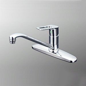 【KM5091ZTECHS】 KVK シングル混合栓(eレバー)撥水 キッチン用水栓 台付2穴シングルレバー 【純正品】