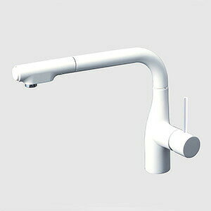 KVK ケーブイケー 【KM6101ECC4】 シングルシャワー付混合栓(eレバー)グロスホワイト【純正品】