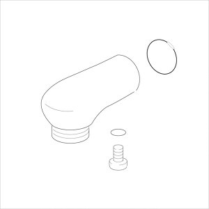 KVK KP865DW/800 旧MYMMS6000シリーズ用吐水口キャップホワイト 旧MYM補修部品 パイプ関連 【純正品】