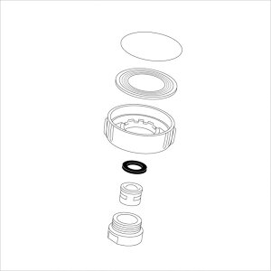 【ゆうパケット】 KVK KPS381-T8/800 旧MYMFA547T8等用洗髪シャワー散水板ソルティグレー 旧MYM補修部品 旧MYMキッチン・洗面シャワー部品 【純正品】
