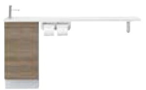 トイレ手洗い器セット AN-ACREAAKXHJX INAX LIXIL リクシル キャパシア カウンターキャビネットプラン カウンター奥行280 手洗器一体型人造大理石カウンター 右仕様 床壁共通給水仕様 壁排水 スタ