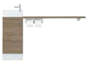 トイレ手洗い器セット YN-AKLEAAKXHJX INAX イナックス LIXIL リクシル キャパシア カウンターキャビネットプラン カウンター奥行160 ベッセル型 角形手洗器 左仕様 床壁共通給水仕様 壁排水 スタン