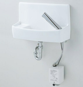 【YL-A74TM2A】 LIXIL・リクシル トイレ用手洗器 自動水栓(アクエナジー) 水石けん入れ付タイプ 壁給水・床排水 アクアセラミック INAX【純正品】
