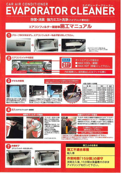 楽天市場 昭和自動車工業 G Spilit エバポレータークリーナー 除菌 消臭 強力ミスト洗浄 ハイブリッド車対応 カーエアコンの洗浄に くるまの部品屋さん つばめ