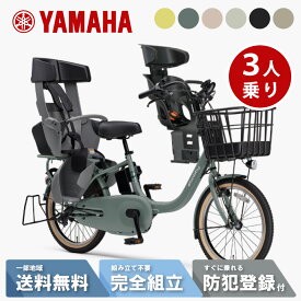 【先着☆3001円CP※18日〜3日間】 【セット販売】 電動自転車 電動アシスト自転車 ヤマハ PAS babby パス バビー PA20BB 20インチ yamaha 2026 3人乗り Q5K-OGG-Y04-015