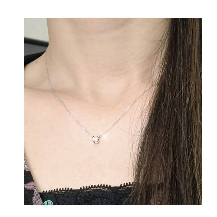 楽天市場】ダイヤモンド 一粒 0.10ct ネックレス ハート ハート爪 K18 