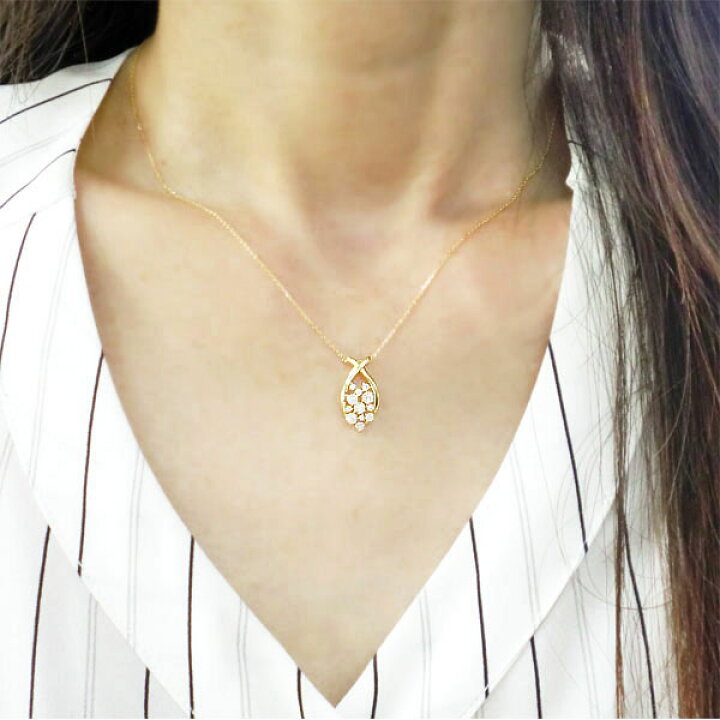 楽天市場】k18 18金 ネックレス ダイヤ ダイヤモンド 0.40ct 