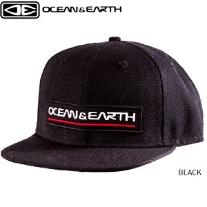 OCEAN&EARTH オーシャンアンドアース O＆E CORP CAP BLACK コーポレート キャップ ブラック サーフキャップ キャップ ハット 帽子 フリーサイズ スナップバック サーフィン サーフボード SURFING SURFBOAR