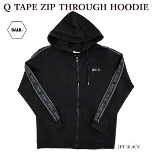 �y����SALE�zBALR. �{�[���[ B1267 1020 Q TAPE ZIP THROUGH HOODIE JET BLACK �W�b�v�A�b�v�p�[�J�[ �p�[�J�[ �����Y ���f�B�[�X�y���s�A���i�z