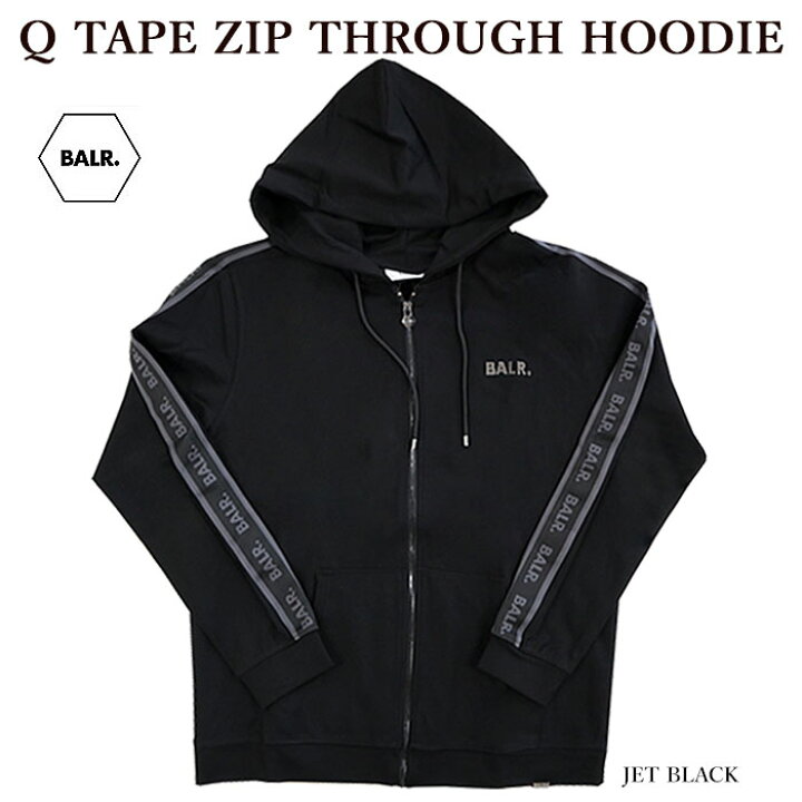 楽天市場】BALR. ボーラー B1267 1020 Q TAPE ZIP THROUGH HOODIE JET 