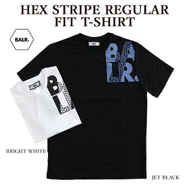 BALR. ボーラー B1112 1241 HEX STRIPE REGULAR FIT T-SHIRT 半袖Tシャツ ロゴプリント メンズ レディース【並行輸入品】