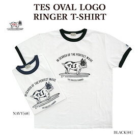 The Endless Summer エンドレスサマー 23574355 TES OVAL LOGO RINGER T-SHIRT 半袖Tシャツ リンガーTシャツ BUHI メンズ レディース